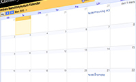 Kalendern för kommande aktiviteter